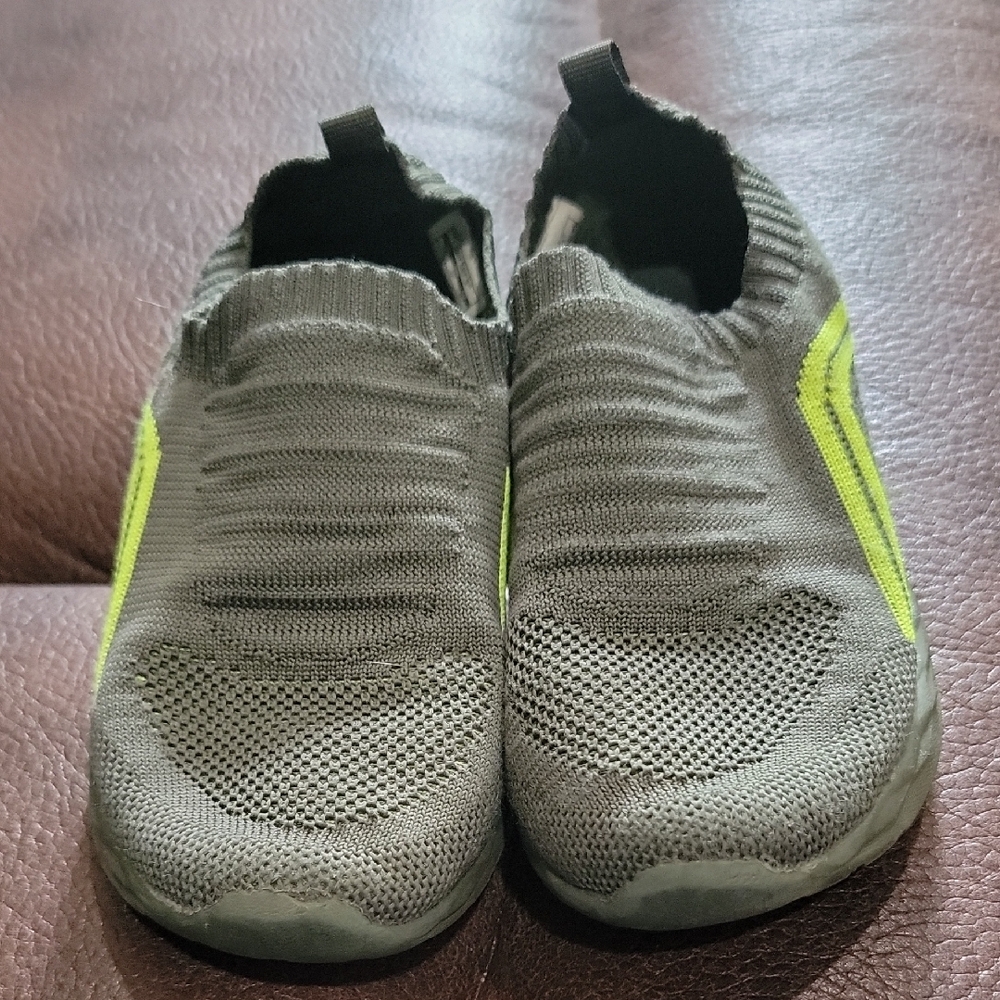 Carter's Gray and Neon Green Sneakers